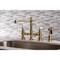 Kingston Brass KS7272PXBS English Country 8" Bridge Kitchen Faucet W/ Sprayer, Brass KS7272PXBS - alternate 5